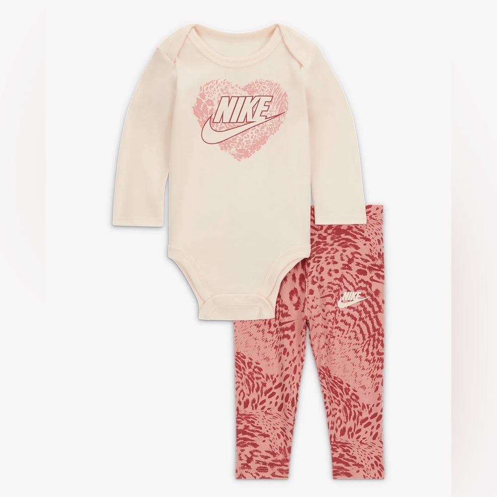 Nike Animal Print Bodysuit and Leggings Set